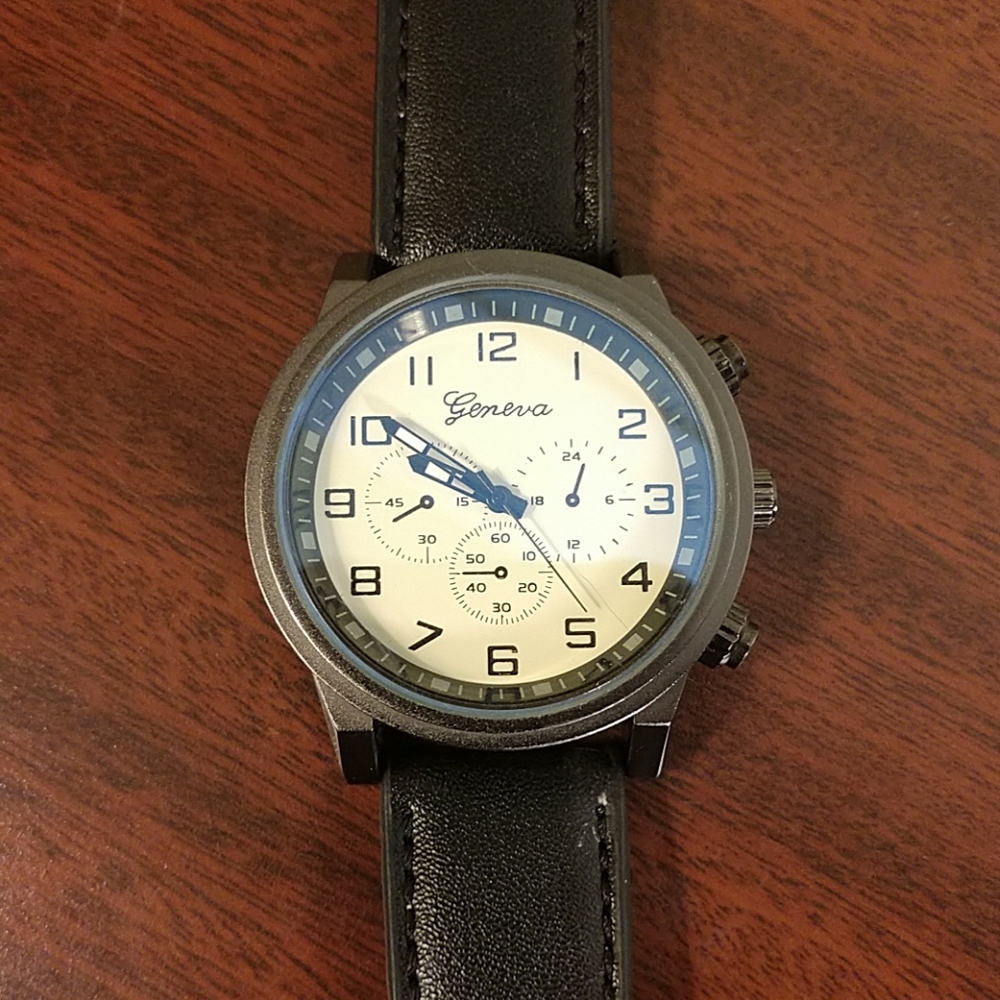 Geneva Beige Large Face Watch